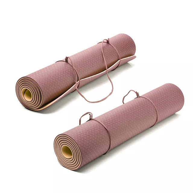 Tapis de yoga TPE double couleur